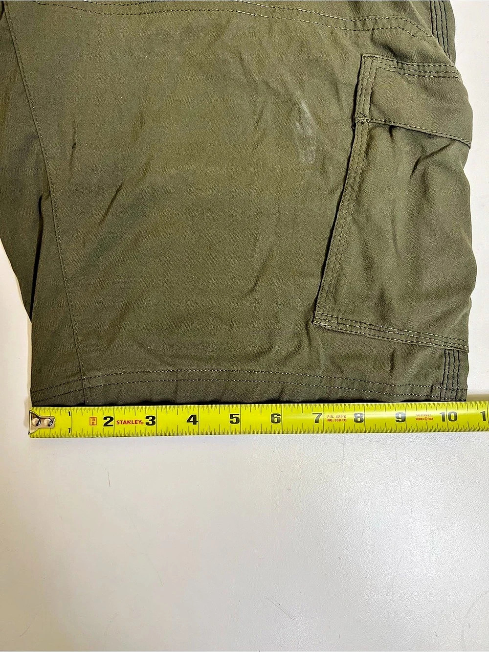 prAna Stretch Zion Cargo Short Green Waist 32 - Picture 4 of 10